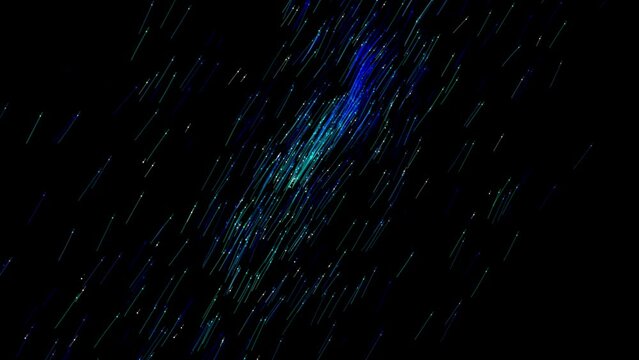 Sparkling glowing stars isolated on green background. 4K Keylight Animation.