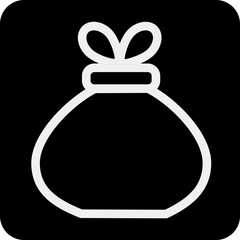 Solid moneybag vector icon