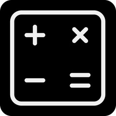 Obraz premium Solid Сalculator vector icon