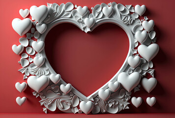 Valentine's Day Heart Frame, Generative AI