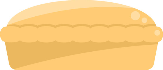 Crumble apple pie icon flat vector. Cake dessert. Sweet fruit isolated