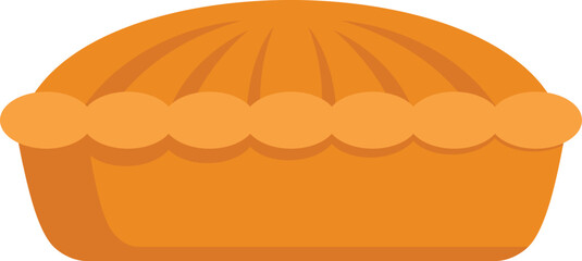 Cheesecake icon flat vector. Apple pie. Cake dessert isolated