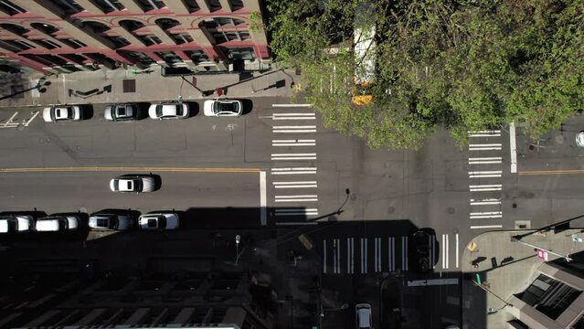 Seattle City Streets Intersection Overhead Aerial