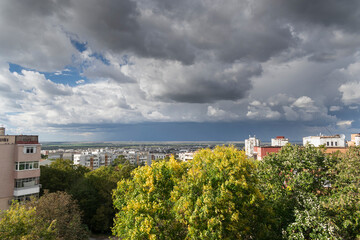 The storm in the spring time in Ruse, northern Bulgaria