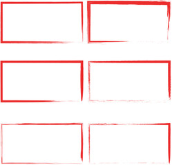 Fototapeta na wymiar set of red and white frames,rectangle frames grunge design