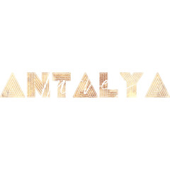 Antalya City Typography in Golden letters, tourism related items, gift ideas etc.