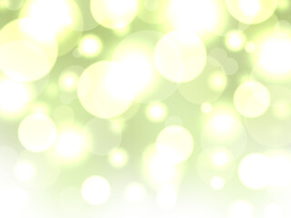 Fototapeta na wymiar 淡いグリーンの美しくキラキラ輝く抽象的なピンボケ背景