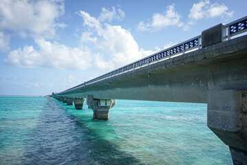 水平線と池間大橋 宮古島