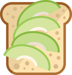 Breakfast home sandwich icon flat vector. Healthy food. Lunch toast isolated