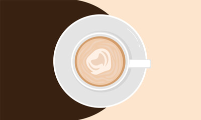 flat coffee cup illustration background