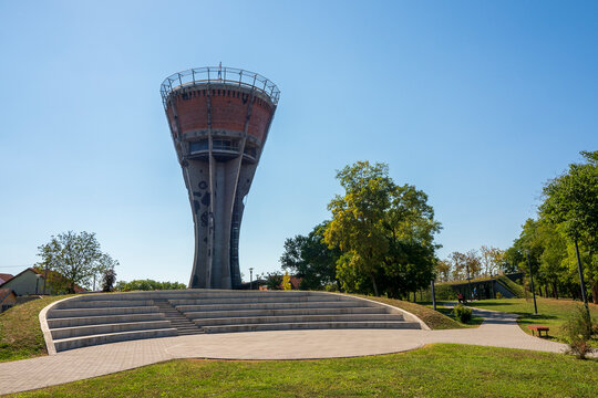 Vukovar water tower, symbol of the battle in the city