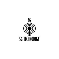 5G technology icon isolated on white background