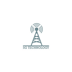 5G technology icon isolated on white background