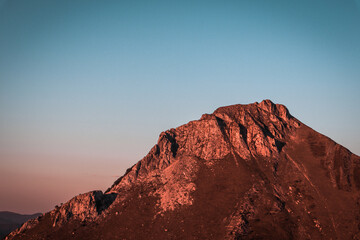 sunset in the mountains