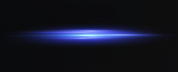 Vector illustration of a blue color. Light effect. Abstract laser beams of light. Chaotic neon rays of light