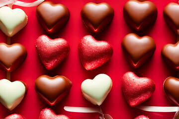 Fototapeta premium Indulge in Love: Delicious Chocolates for a Sweet and Romantic Valentine's Day Treat Generative AI