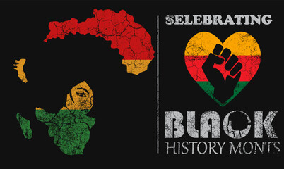 Celebrating Black History Month Grunge retro
