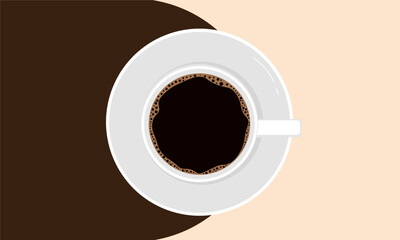 flat coffee cup illustration background
