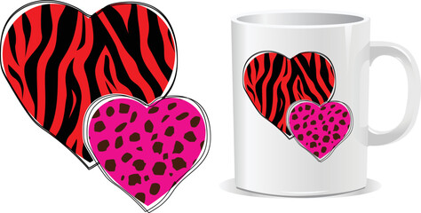Happy valentine's day mug design vector
