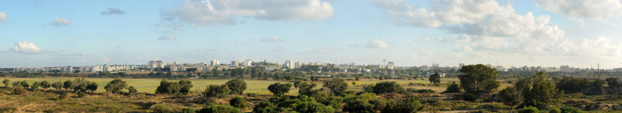 Panorama outskirts of the city in Israel
