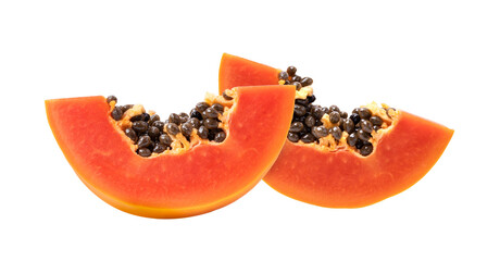  papaya fruit with seeds on transparent png