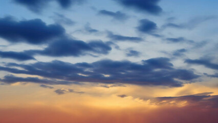 Naklejka na ściany i meble Beautiful sunset sky and dramatic sky
