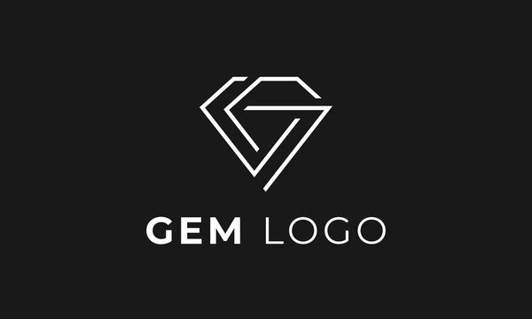 G Letter Diamond Logo Vector Design. Abstract Gem emblem, logo design concept