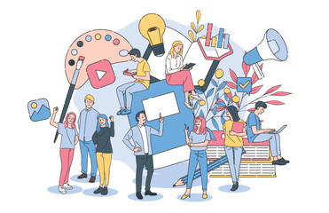 人物 ビジネスおしゃれイラスト素材