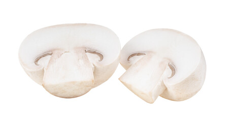 Fototapeta na wymiar Fresh champignon mushrooms on transparent png