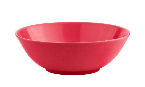 empty red bowl on transparent png