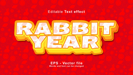 yellow bold Text effect for chinese new year