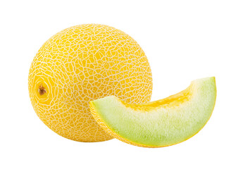 yellow cantaloupe melon isolated on transparent png