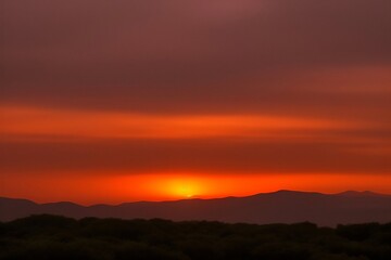 Obraz premium sunset in the mountains