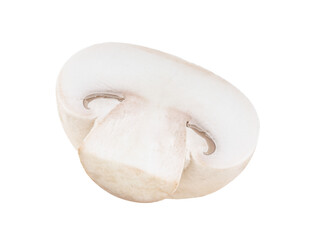 Fresh champignon mushrooms on transparent png