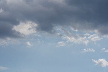 Blue sky with white clouds.