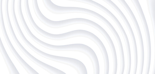 Abstract white background with 3d lines pattern