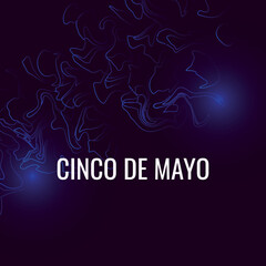 Fototapeta na wymiar Cinco de Mayo. Inscription May 5 in Spanish. Design suitable for greeting card poster and banner