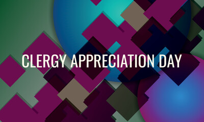Clergy Appreciation Day . Design suitable for greeting card poster and banner