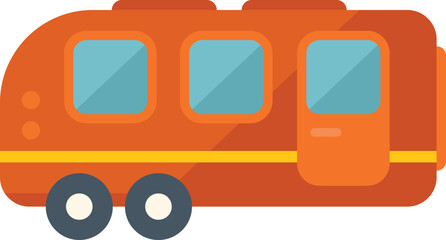 Auto camping icon flat vector. Car camper. Bus van isolated