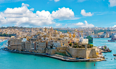 Obraz premium Fort St Elmo, Valletta, Malta. Valletta is the southernmost capital of Europe