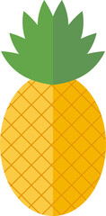 Flat pineapple icon