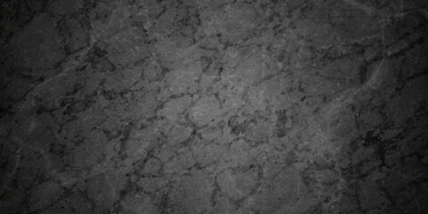 Dark black stone wall grunge backdrop texture background. Monochrome slate grunge concrete wall black backdrop vintage marbled textured border background.