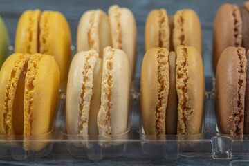 assortiment de macarons en gros plan	