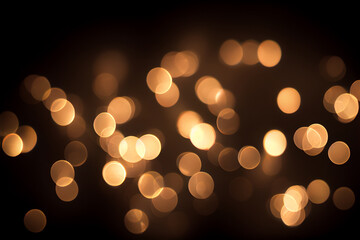 Texture for design with Golden bokeh lights - generative ai