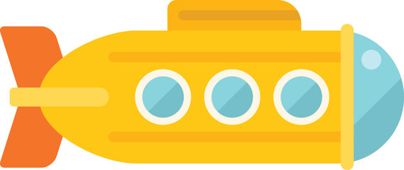 Periscope icon flat vector. Submarine ship. Sea boat isolated