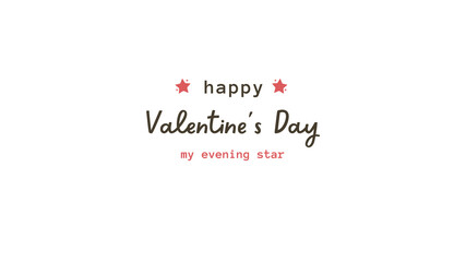 happy Valentine Day wish image with star