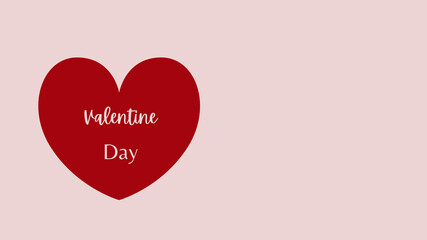 happy Valentine Day wish image on heart background