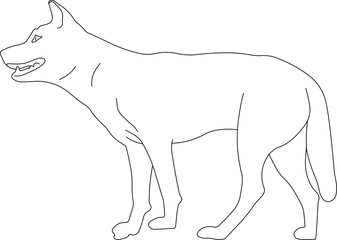 simple hunting dog drawing vector illustration sketch for kids coloring