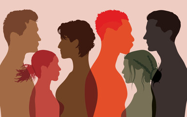 People from different cultures making friends. Men and women from diverse business backgrounds. Collaboration and teamwork. Friends from the community and multi-ethnic groups.