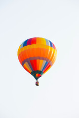 Obraz premium Balloons float in the sky with a white background.